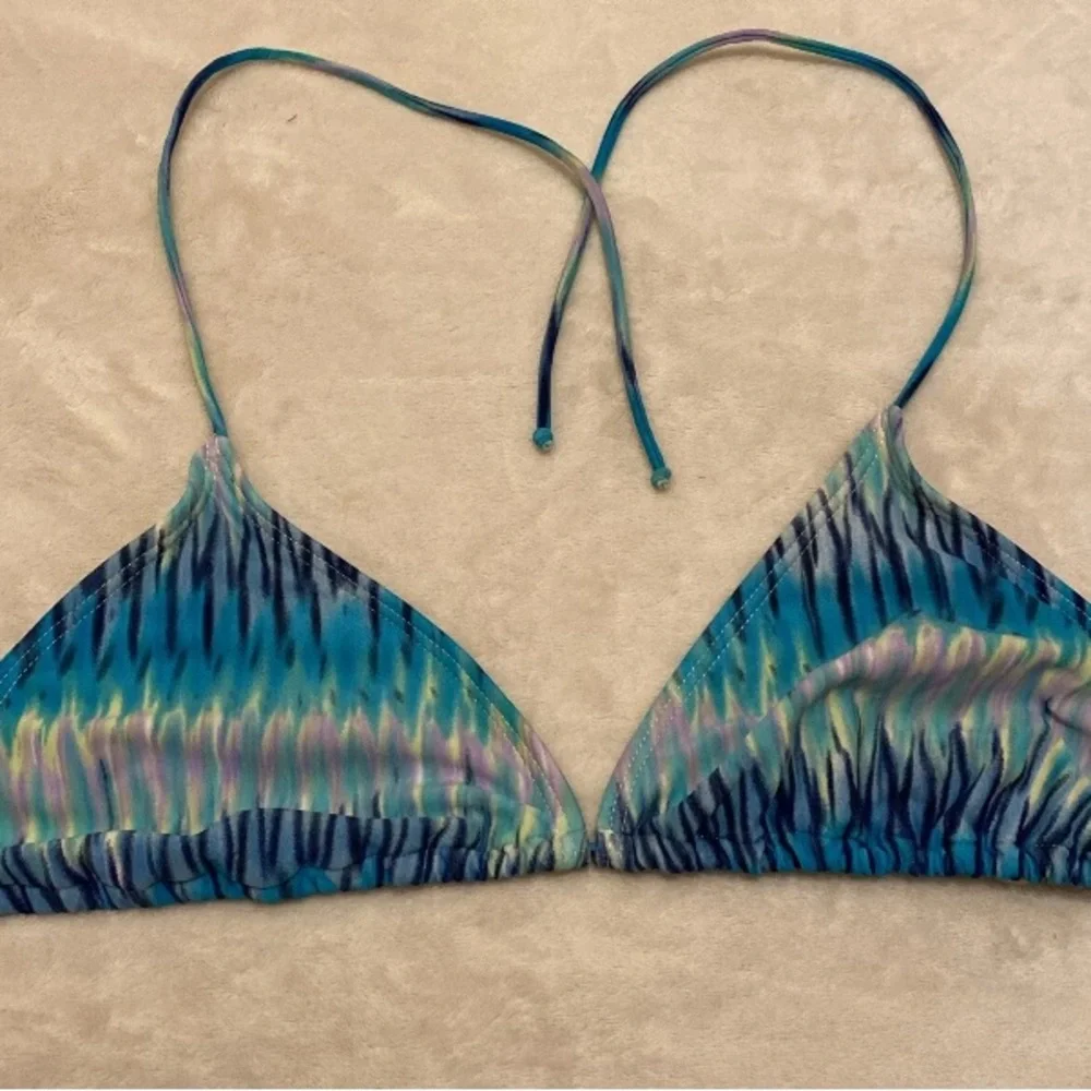 Vibrant Blue and Purple Bikini Top